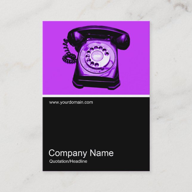 Cartão De Visita Meia &Foto - Linha direta - Roxo CC33FF (Frente)