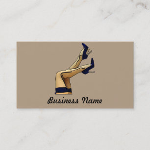 Cartão De Visita Meias e saltos de estilete azuis