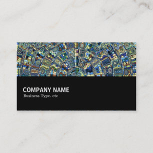 Cartão De Visita Meio caminho 034 - Abstrato azul