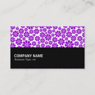 Cartão De Visita Meio caminho - 8 Pétalas - Roxo em Branco