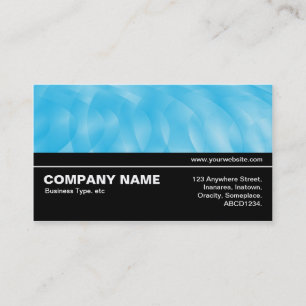 Cartão De Visita Meio caminho V3 011 - Curvas Azuis