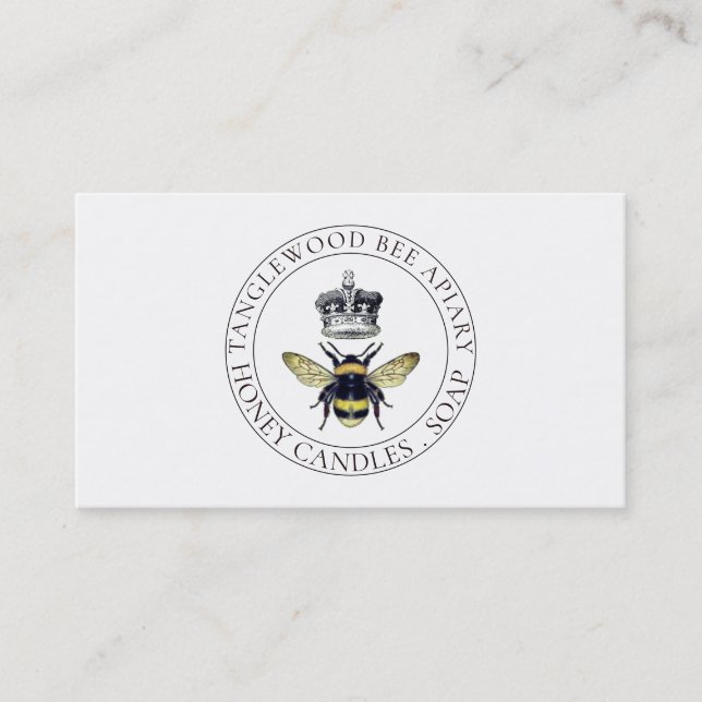 Cartão De Visita Mel Apiary Honey (Frente)