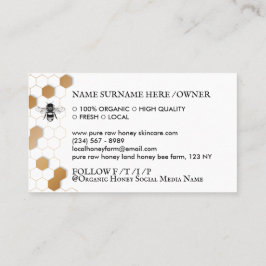 Cartão De Visita Mel de Abelha Vintage Impresso Apiário em Favo
