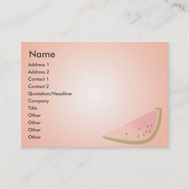 Cartão De Visita Melão - carnudo (Frente)