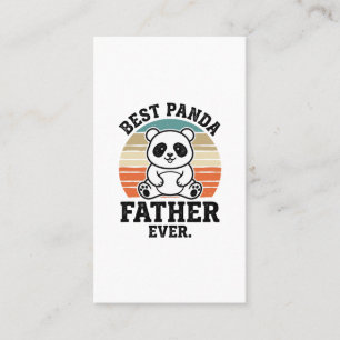 Cartão De Visita Melhor Pai Panda de Todos os Tempos Camisa Vintage
