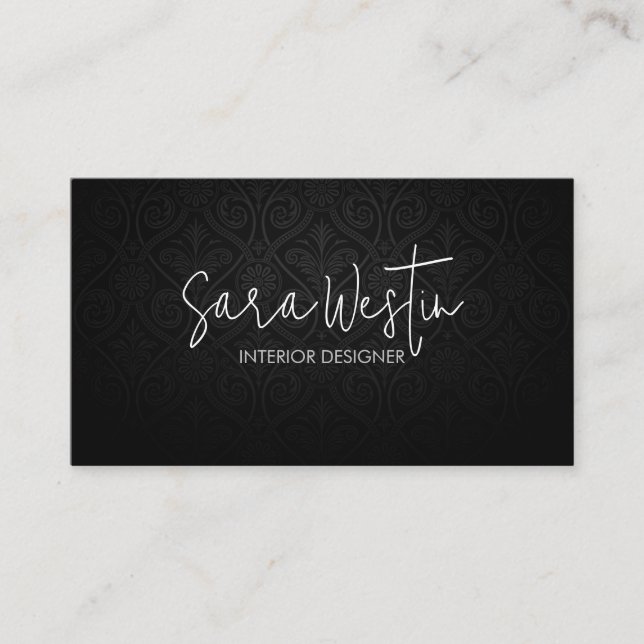 Cartão De Visita Melhoramento do Home Designer do Interior (Frente)