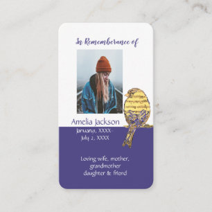 Cartão De Visita Memória Memória Memorial Card Christian Song Bir