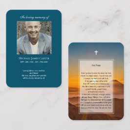 Cartão De Visita Memorial fotográfico, rezo grátis com cruz