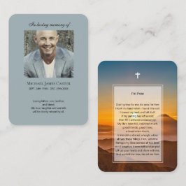 Cartão De Visita Memorial fotográfico, rezo grátis com cruz