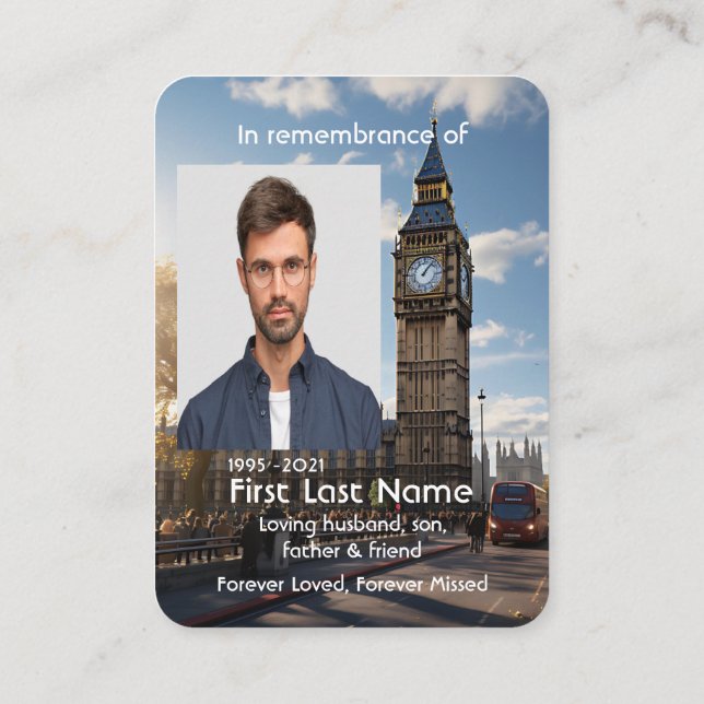 Cartão De Visita Memorial Photo Prayer Tower of London Reino Unido (Verso)