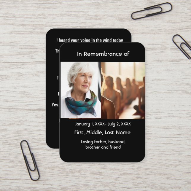 Cartão De Visita Memorial Pocket Card Yoga (Frente/Verso In Situ)