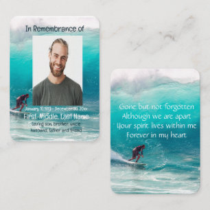 Cartão De Visita Memorial Pocket Keepsasasaurda