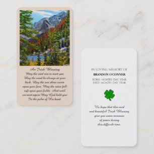 Cartão De Visita Memorial Sympathy Irish Blush Card