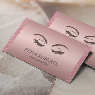 Cartão De Visita Menina de beleza da artista de maquiagem Rosa Dour