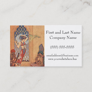 Cartão De Visita Menina de dança da barriga das noites árabes com