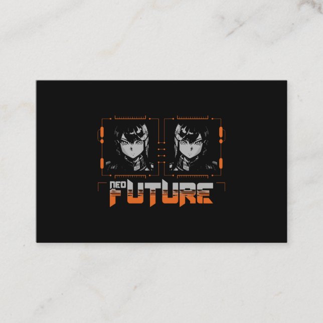 Cartão De Visita Meninas da Mecha de Animes (Frente)