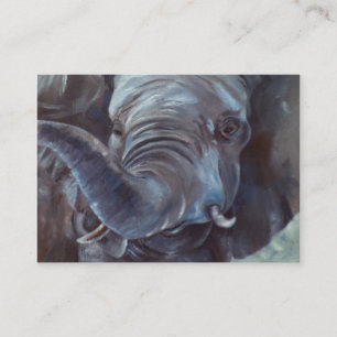 Cartão De Visita Menino grande ArtCard do elefante