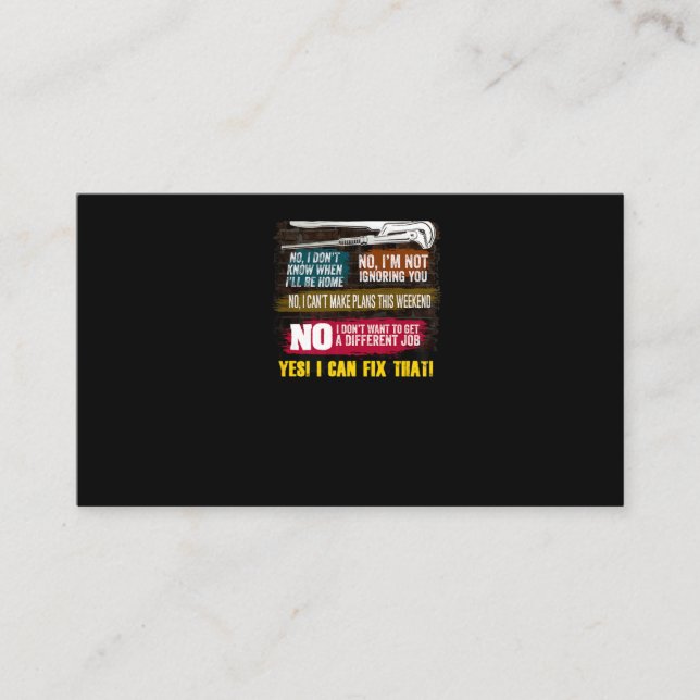 Cartão De Visita Mens Millwright Novelty Gift T-Shirt para Pais (Frente)