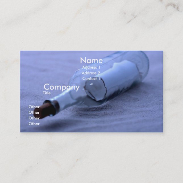 Cartão De Visita Mensagem na areia (Frente)