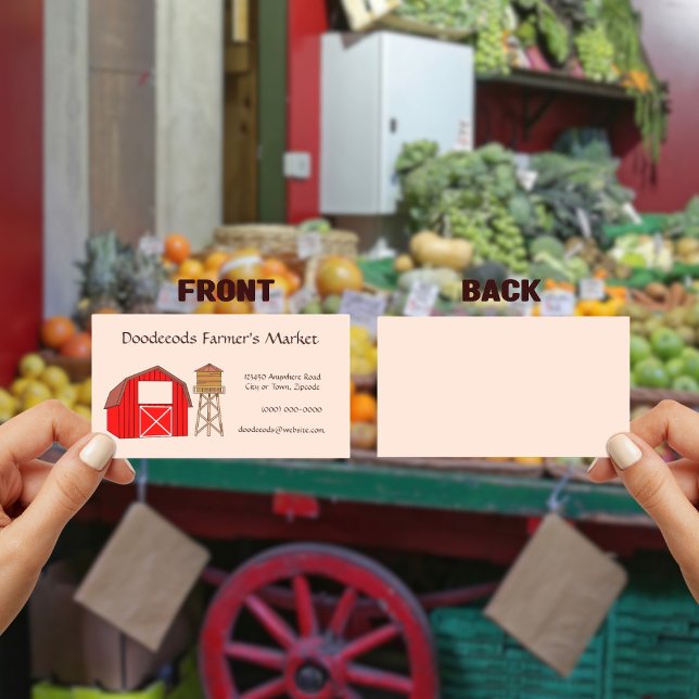 Cartão De Visita Mercado dos agricultores (Criador carregado)