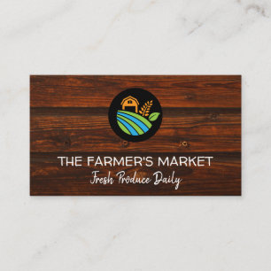 Cartão De Visita Mercado dos agricultores  Ícone Fazenda