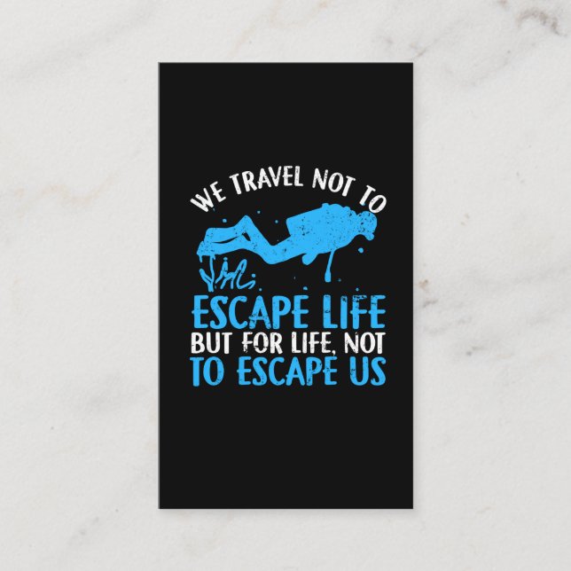 Cartão De Visita Mergulhador Scuba - Esportes aquáticos Scuba Mergi (Frente)