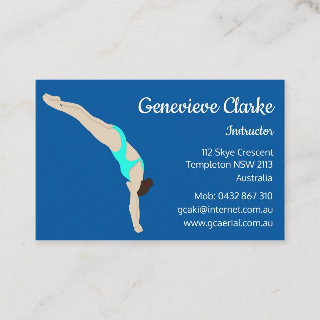 Cartão De Visita Mergulho (Frente)