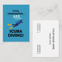 Cartão De Visita Mergulho Scuba Vivendo Submarino Scuba