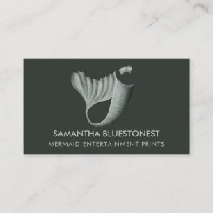 Cartão De Visita Mermaida de fantasia de cauda verde