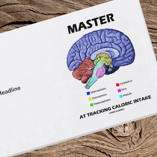 Cartão De Visita Mestre No Acompanhamento Da Tomada Calórica (Atitu (Business card for anyone who knows that the brain is a "Master At Tracking Caloric Intake")