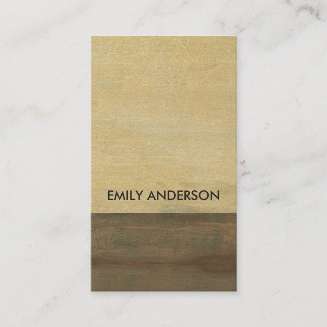 CARTÃO DE VISITA METAL AMARELO DE GRUNHO CORROSIVO RUSTO, TEXTUADO (Frente)