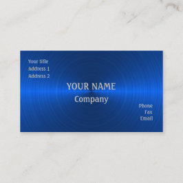 Cartão De Visita Metal azul