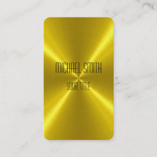 Cartão De Visita Metal de aço Dourado