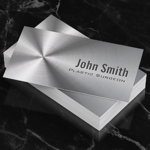 Cartão De Visita Metal do falso do cirurgião plástico médico