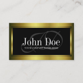 Cartão De Visita Metal Dourado de YourJobTitle metálico