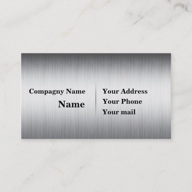 Cartão De Visita Metal escovado (Frente)