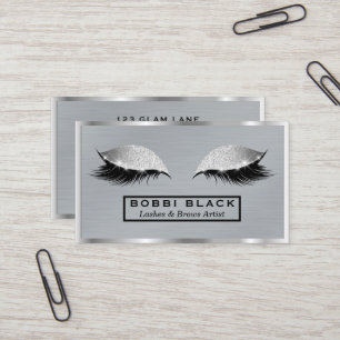 Cartão De Visita Metal moderno da composição do brilho das