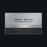 Cartão De Visita Metal preto de prata moderno e elegante<br><div class="desc">Cartão de visita personalizável de metal preto preto Elegante profissional Ideal para contabilistas,  corretores,  advogados,  agentes imobiliários,  advogados,  corretores e profissionais empresariais.</div>