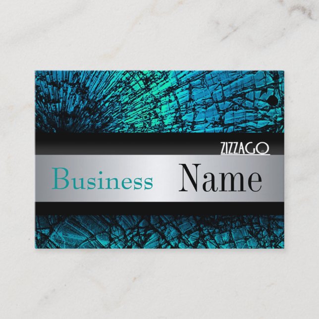 Cartão de visita Metal que parece Prata Preta (Frente)