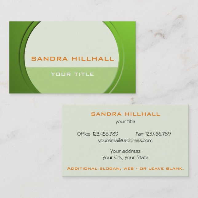 Cartão De Visita Metálica fresca Geométrica qualquer texto e cor (Frente/Verso)