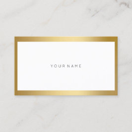 Cartão de visita Metálico Branco Mínimo do Quadro