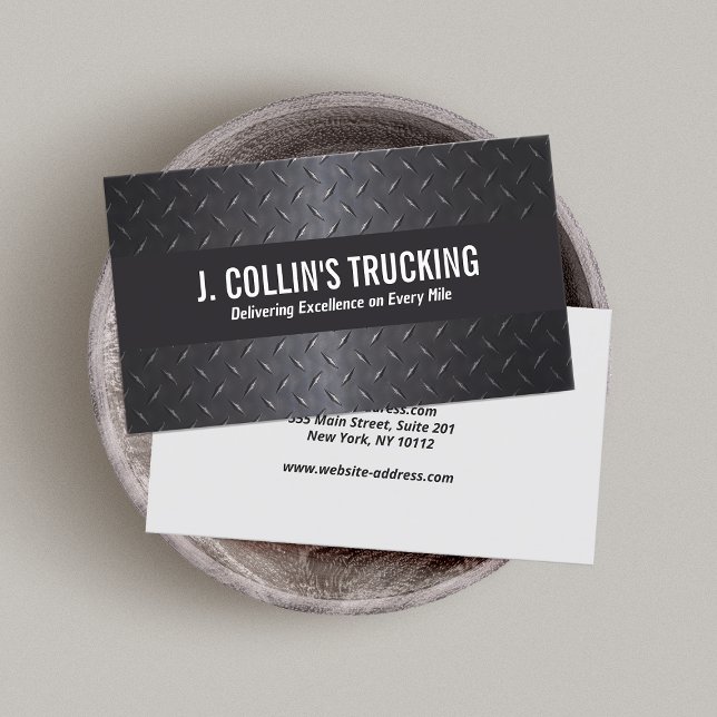 Cartão De Visita Metálico de Placa de Diamante Preto Automático (Criador carregado)