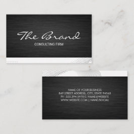 Cartão De Visita Metálico Escuro Moderno | Contexto moderno