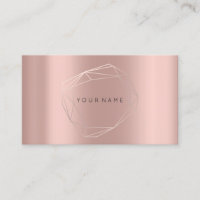 Metálico Vip de Quadro Poligonal Dourado rosa