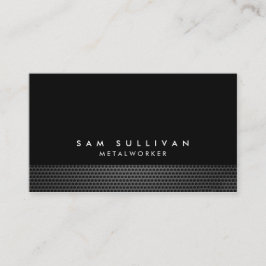 Cartão De Visita Metalworker Metal Grid Texture Skill