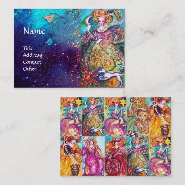 CARTÃO DE VISITA METAS DAS SOMBRAS PERDIDAS/SENHORA DA LUA, SOL E E (Frente/Verso)