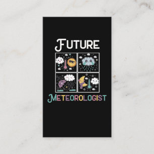 Cartão De Visita Meteorologia Weatherman Crianças Futuro Meteorolo