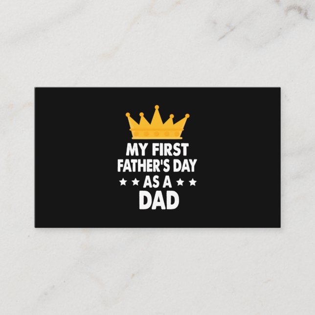 Cartão De Visita Meu primeiro Dia de os pais como Pai 2021 (Frente)