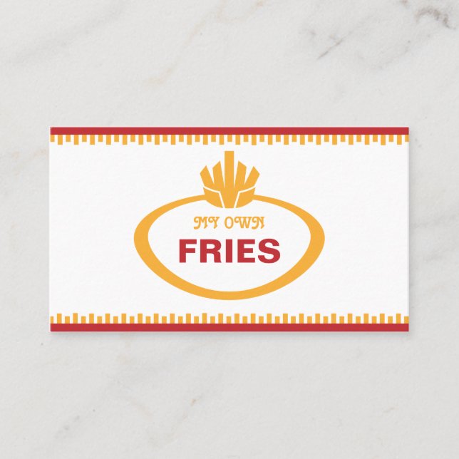 Cartão De Visita Meu próprio frita (Frente)