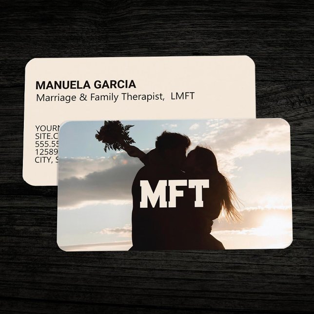 Cartão de visita MFT para terapêutica de casamento (Marriage and Family Therapy MFT Business Cards)
